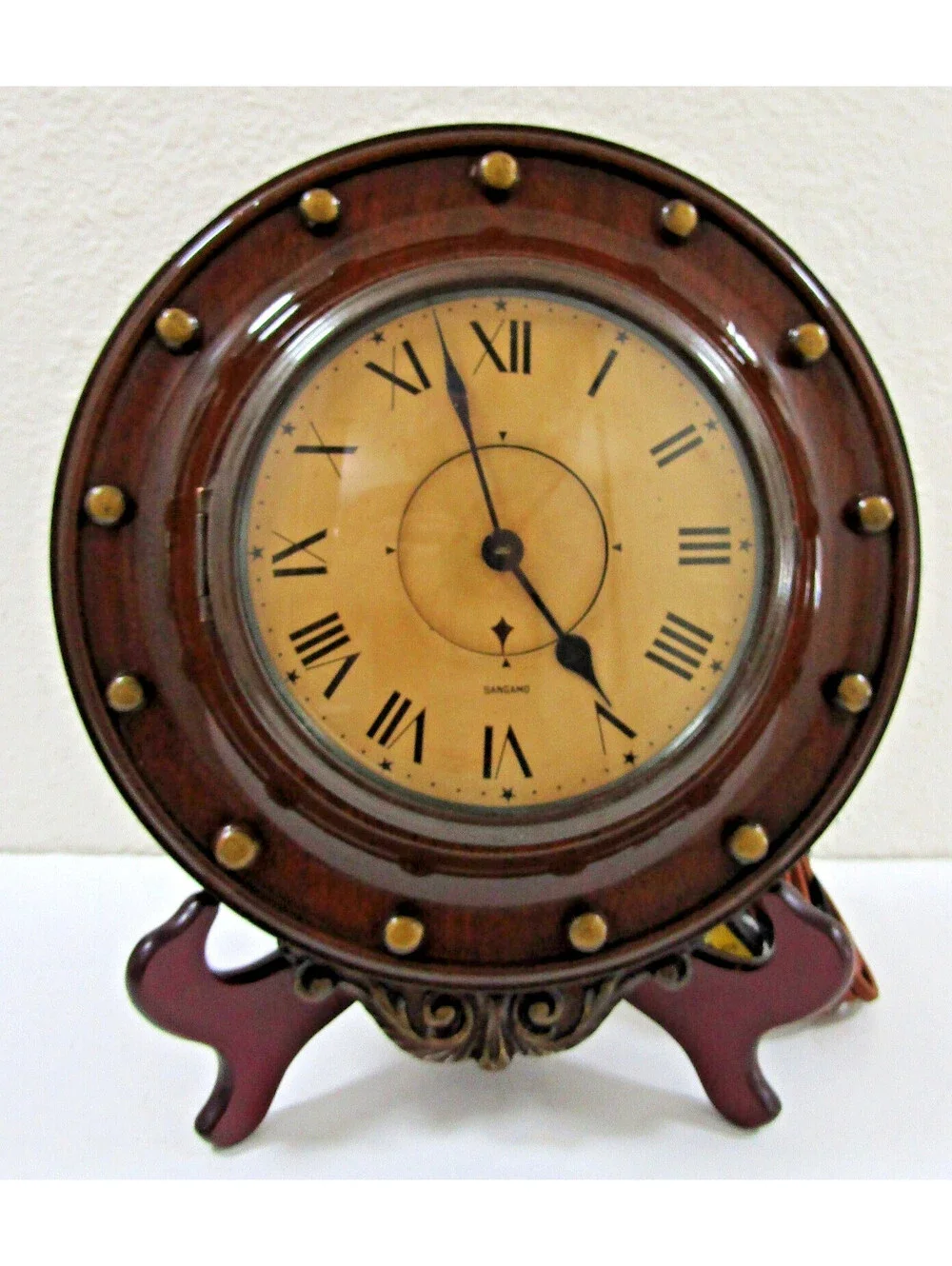 Rare Art Deco 1930s Sangamo Walnut Wall Clock